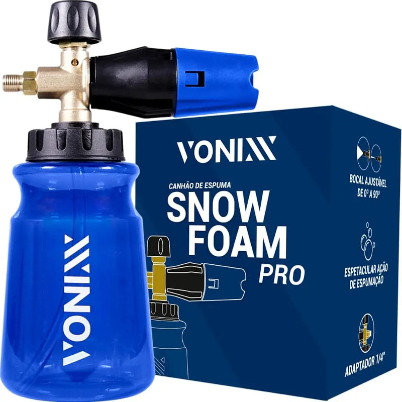 Canhão de espuma Snow Foam Pro 1 L Vonixx para limpeza de carros, motos e caminhões