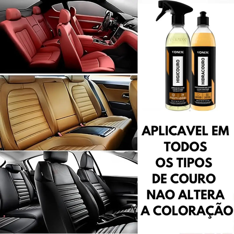 Kit de limpeza e hidratação de couro Vonixx Hydro