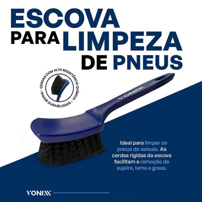 Escova para limpeza de pneus Vonixx, removedor de carpetes e pneus, 500ml