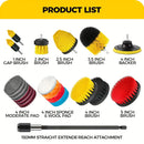 🧽 Kit 7 Escovas para Furadeira – Limpeza Profissional com Máxima Eficiência